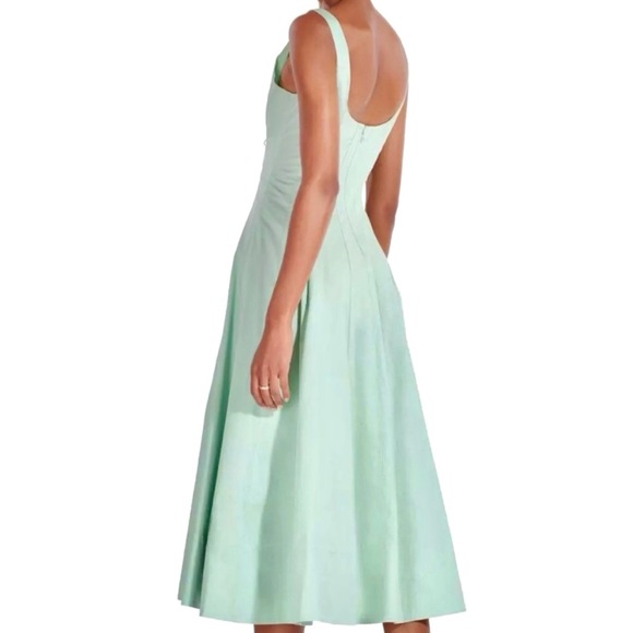 🌺🎉HP🎉🌺 NWOT Staud Wells Midi Dress Sage - Picture 8 of 16